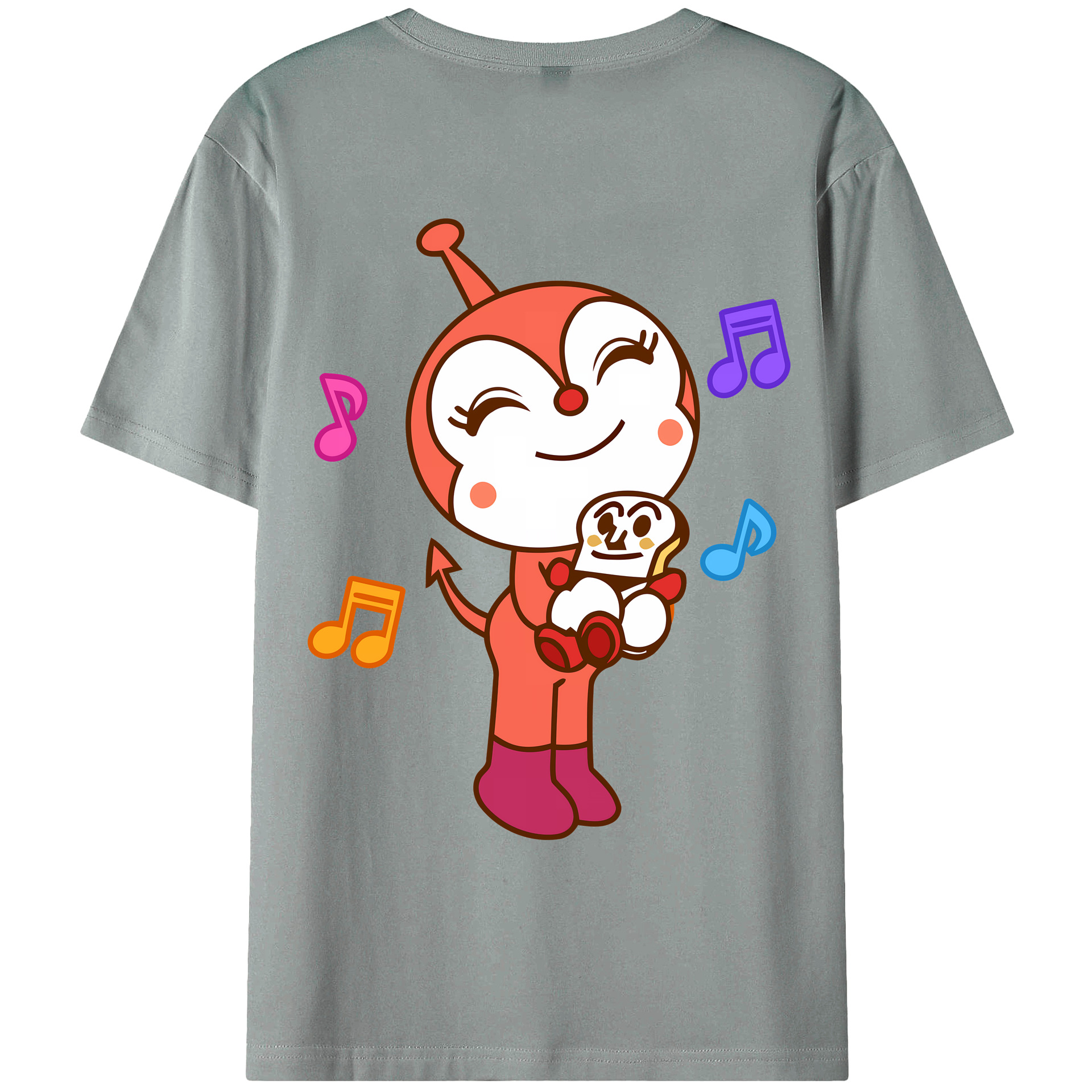 （画像用） アンパンマン Anpanman 綿100％ メンズ半袖Tシャツ（バックプリント） 通気性